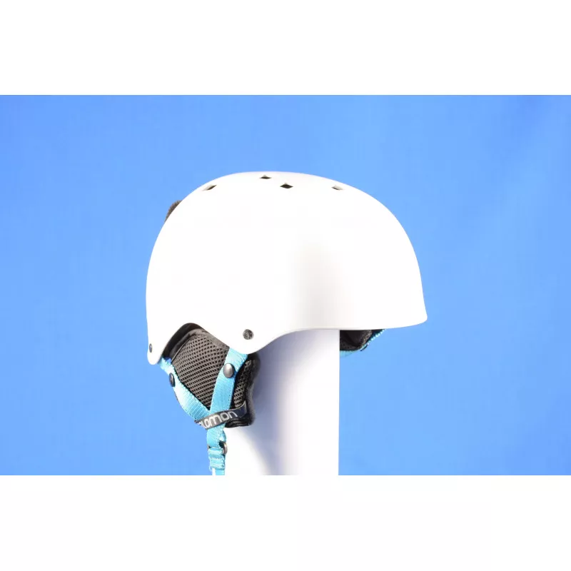 lyžařská/snowboardová helma SALOMON JIB, WHITE/blue, nastavitelná