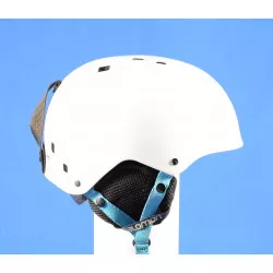 skihelm/snowboardhelm SALOMON JIB, WHITE/blue, verstelbaar ( TOP staat )