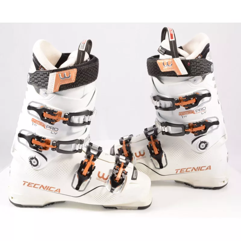 chaussures ski femme TECNICA MACH1 PRO 115 LV 2019, CAS, W2W, QUADRA ULTRAfit PRO, micro, macro, canting ( en PARFAIT état )