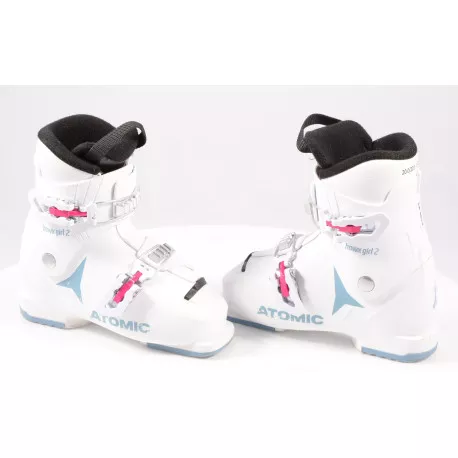 children's/junior ski boots ATOMIC HAWX GIRL 2, 2020, WHITE/denim blue, macro