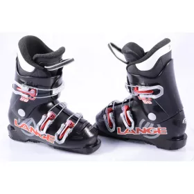 children's/junior ski boots LANGE RSJ 50 black/red, macro