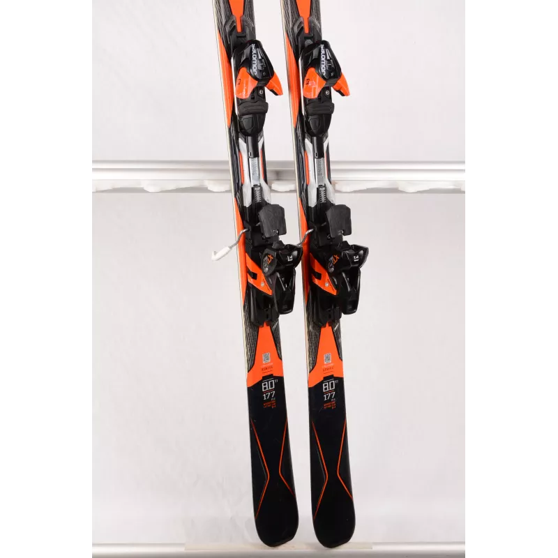 ski's SALOMON X-DRIVE 8.0 Ti2, black/orange, X-CHASSIS, Woodcore, Ti2 + Salomon XT12