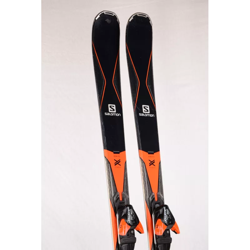 skis SALOMON X-DRIVE 8.0 Ti2, black/orange, X-CHASSIS, Woodcore, Ti2 + Salomon XT12