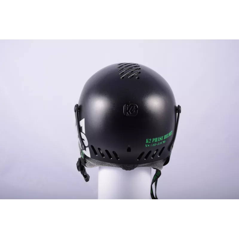 lyžiarska/snowboardová helma K2 PHASE, BLACK/green, nastaviteľná ( TOP stav )