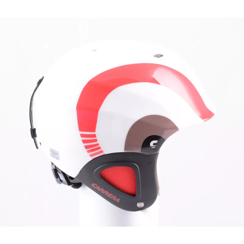 lyžařská/snowboardová helma CARRERA CJ-1 WHITE/red, nastavitelná ( ako NOVÁ )