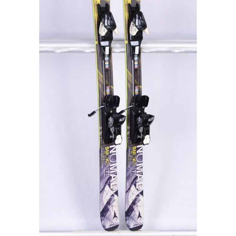 ski's ATOMIC NOMAD SMOKE, handmade, white/yellow + Atomic Ezytrak 10