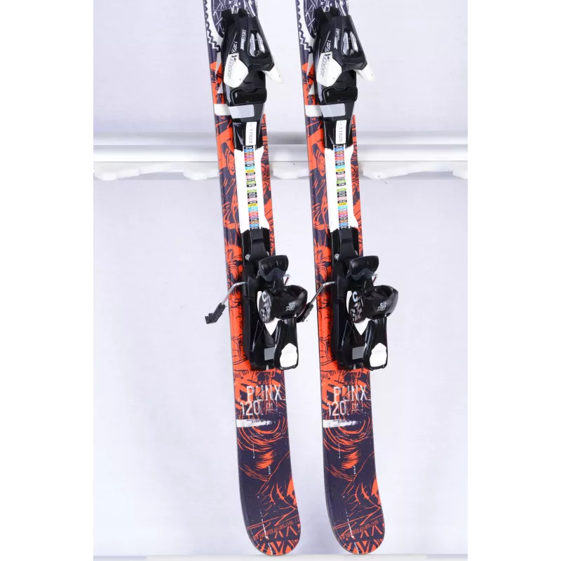 children's/junior skis ATOMIC PUNX BIKE, freestyle, woodcore, black/red, TWINTIP + Atomic Ezytrak 5 ( used ONCE )