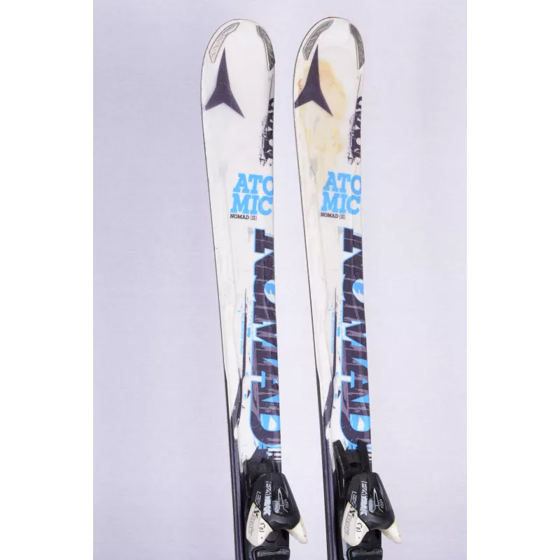 skis ATOMIC NOMAD (S) TUNE, all mountain rocker, handmade, BLUE + Atomic Ezytrak 10