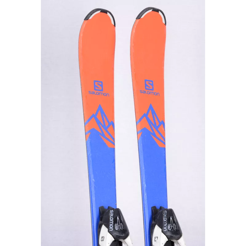 kinder ski's SALOMON QST MAX JR 2019, blue/orange + Salomon L7