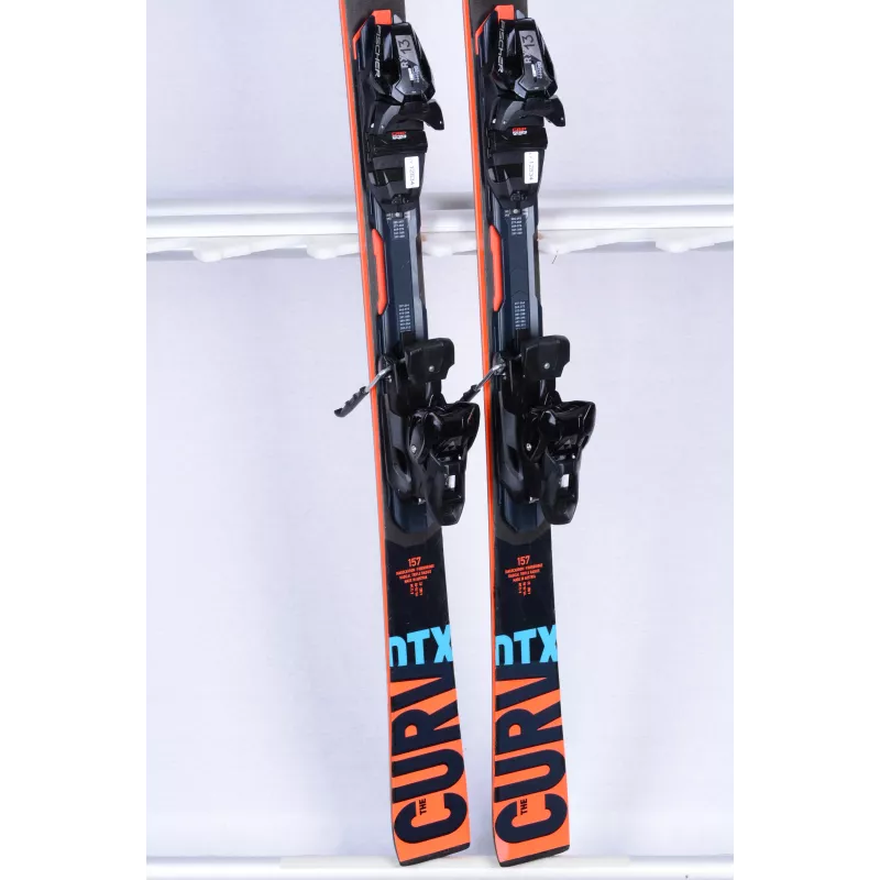 skidor FISCHER RC4 THE CURV DTX 2022 BLUE, diagotex, diagocarbon, race sidewall + Fischer RX13