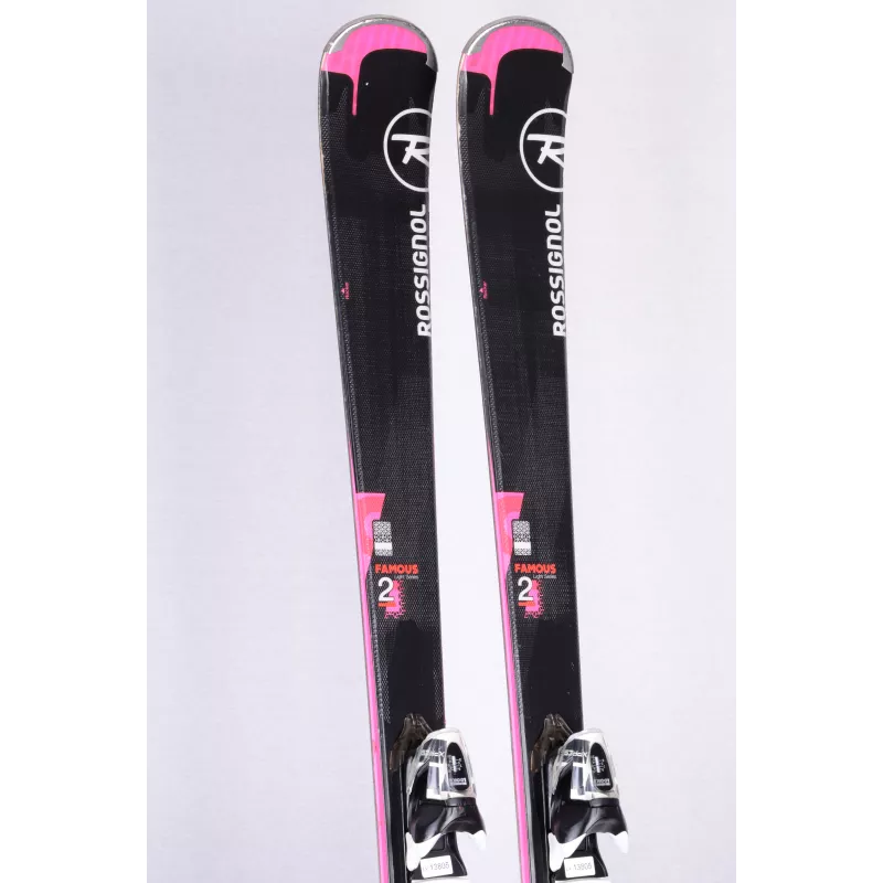 Damen Ski ROSSIGNOL FAMOUS 2 Xpress, Black/pink + Look Xpress 10