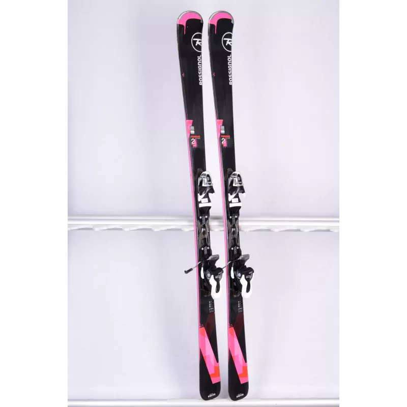 dames ski's ROSSIGNOL FAMOUS 2 Xpress, Black/pink + Look Xpress 10