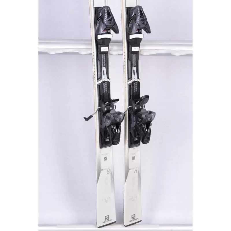 dames ski's SALOMON S/MAX W 8 Ti 2019, white, edge amplifier Sl, grip walk + Salomon Z11