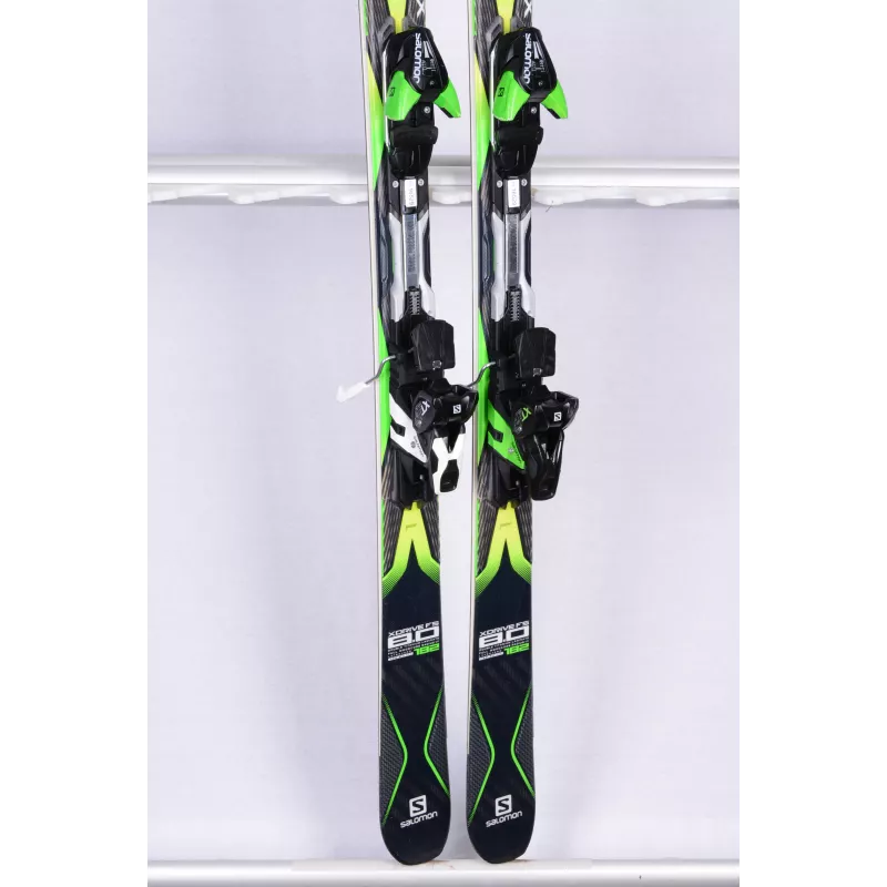 esquís SALOMON X DRIVE FS 8.0, black/green, double ti laminate, full woodcore + Salomon XT 12