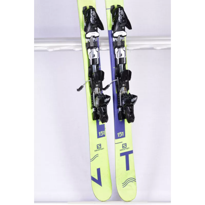 skis freestyle SALOMON TNT, green + Salomon Z12