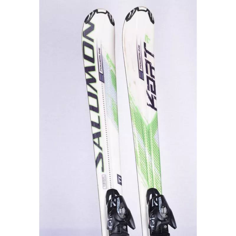 ski's SALOMON KART R POWERLINE MG titanium WOODCORE, White/green + Salomon Z10