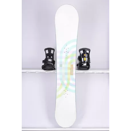 damska deska snowboardowa BURTON FEATHER, White/green, woodcore, sidewall, ROCKER