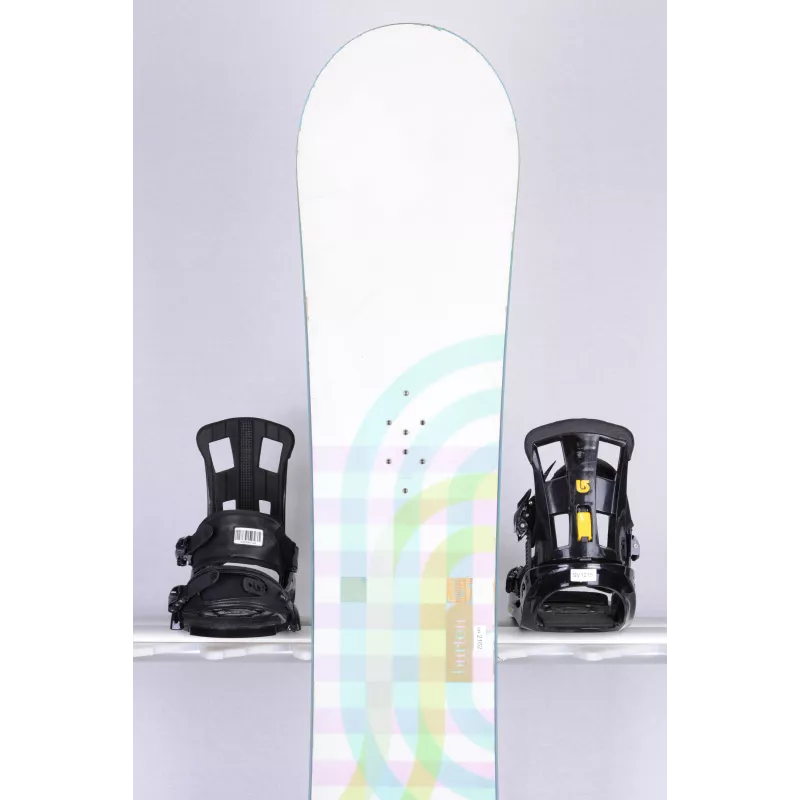 dámsky snowboard BURTON FEATHER, White/green, woodcore, sidewall, ROCKER