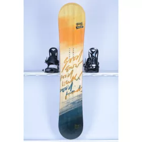 snowboard GOODBOARDS CHILLER, Blue/yellow, double woodcore, FLAT/rocker ( comme NEUF )