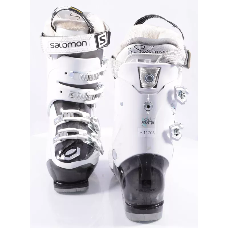 dámske lyžiarky SALOMON IDOL SPORT 85, calf adjuster, my custom fit, canting, white/black/turquoise