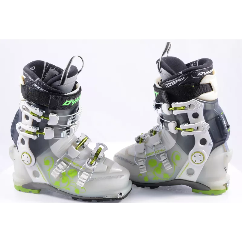 skialpinistické lyžiarky DYNAFIT ZZERO 4U, TLT, high TF foam, power stringer, micro, white/black/green ( ako NOVÉ )