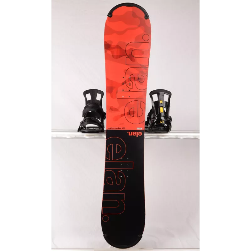 Snowboard ELAN EXPLORE ROCKER, black/red, woodcore, carbon, handmade, ALL terrain, ROCKER