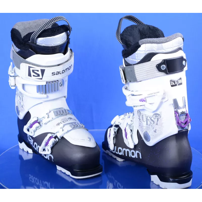 dames skischoenen SALOMON QUEST ACCESS R70 W, SKI/WALK, ratchet buckle, black/purple