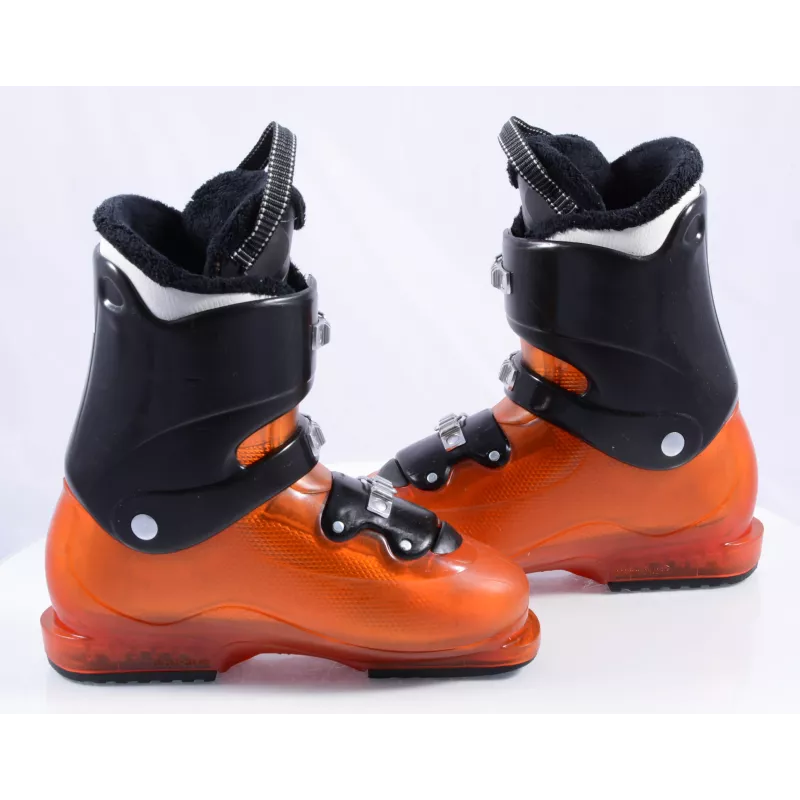 children's/junior ski boots SALOMON TEAM T3 Orange, Ratchet buckle