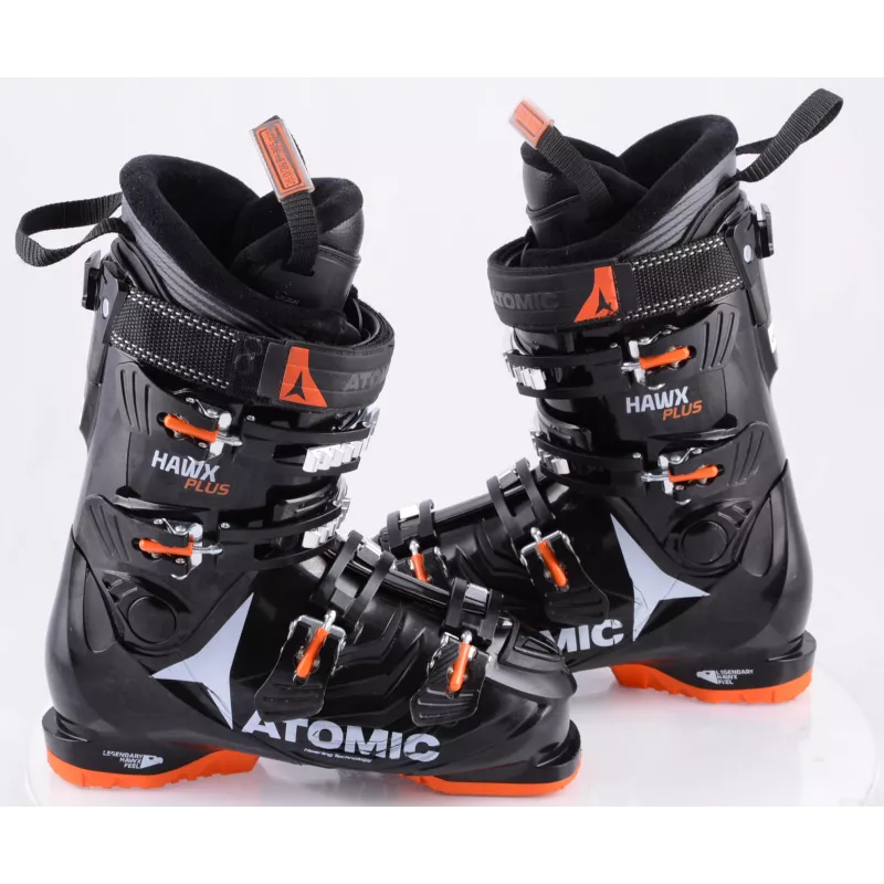 Skischuhe ATOMIC HAWX 100 PLUS, micro, macro, RECCO, BLACK/orange