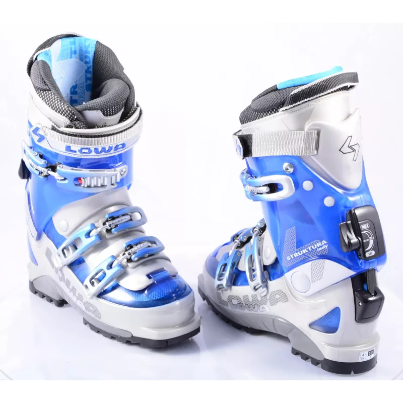chaussures ski randonnée LOWA STRUKTURA LADY, SKI/WALK, micro, macro, grey/blue ( comme NEUVES )