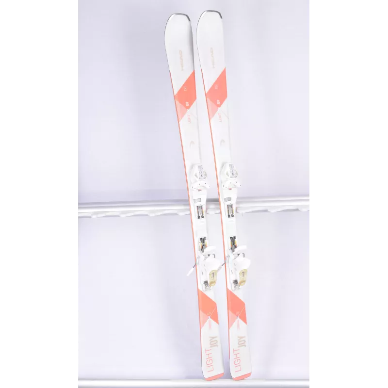 women's skis HEAD LIGHT JOY 2020, white/pink, graphene, synthetic core, Era 3.0, grip walk + Tyrolia SLR 9.0