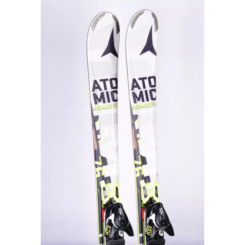 skidor ATOMIC NOMAD S RADON, handmade, woodcore, all mount., white/green + Atomic XTO 12 ARC ( TOP-tillstånd )