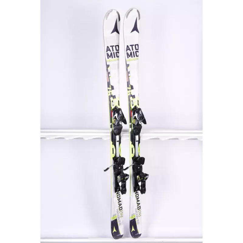 skis ATOMIC NOMAD S RADON, handmade, woodcore, all mount., white/green + Atomic XTO 12 ARC ( TOP condition )