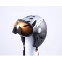 lyžiarska/snowboardová helma SLOKKER BALO/VISOR, Silver/black, nastaviteľná ( NOVÁ )
