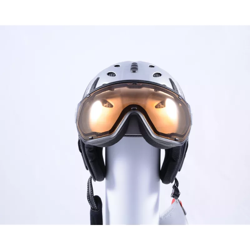 lyžiarska/snowboardová helma SLOKKER BALO/VISOR, Silver/black, nastaviteľná ( NOVÁ )