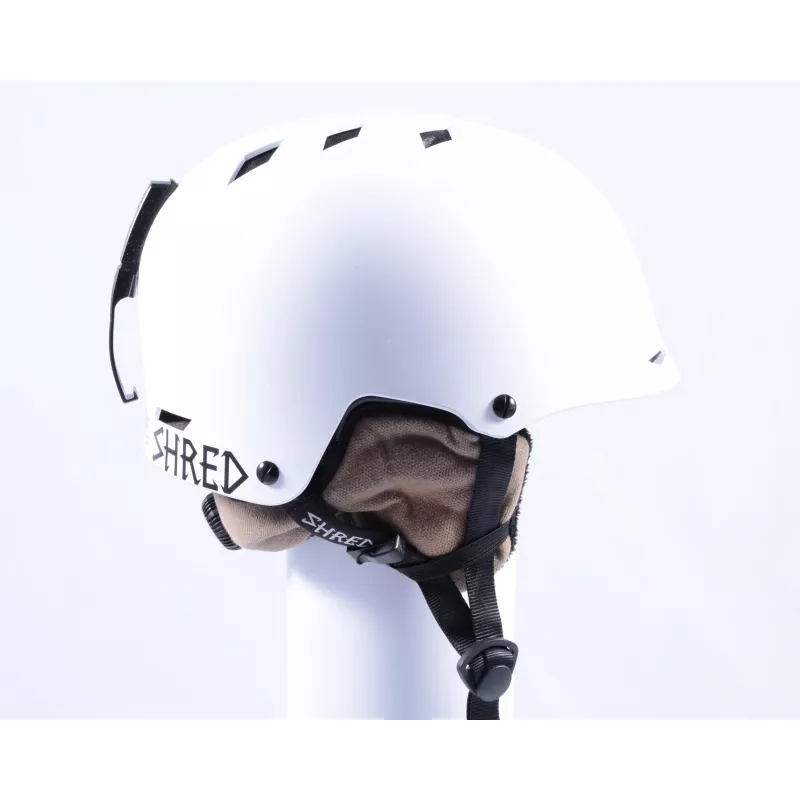 lyžiarska/snowboardová helma SHRED HALF BRAIN, White, nastaviteľná