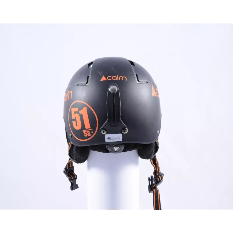 lyžiarska/snowboardová helma CAIRN LOC-ACTIVE JUNIOR, Matte black/orange, nastaviteľná