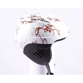 lyžařská/snowboardová helma ALPINA CARAT, White/silver/red, nastavitelná ( TOP stav )