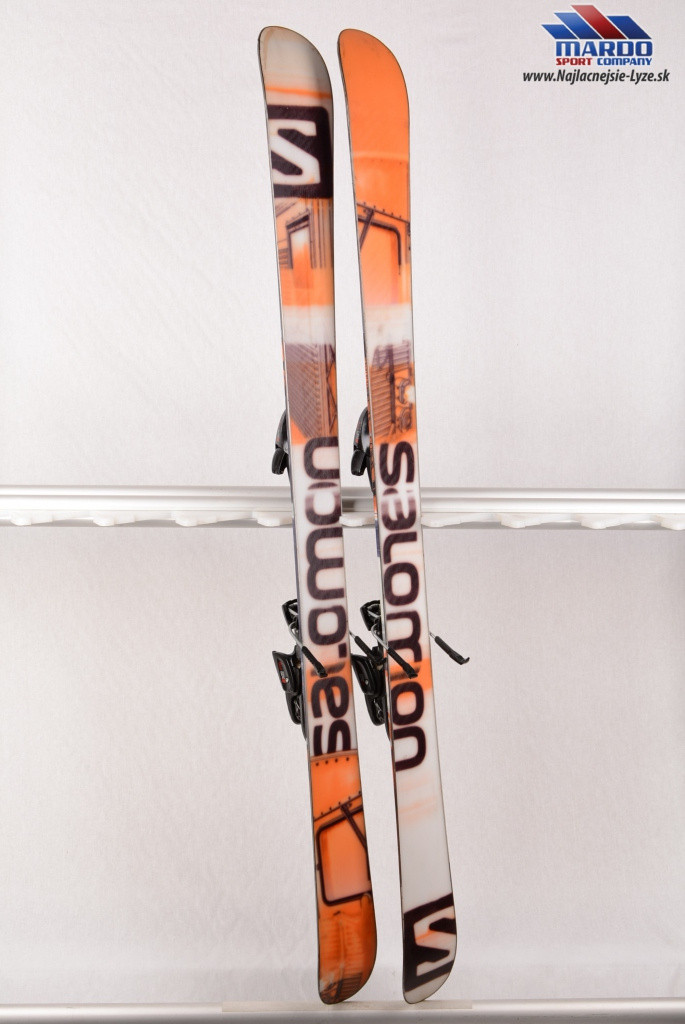 freeride skis SALOMON THREAT, Grey/orange, titanium, woodcore, freestyle, twintip + Tyrolia Sympro 9 -