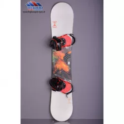 tavola snowboard BURTON PROGRESSION 52, 152cm WHITE/orange, ROCKER, woodcore, sidewall